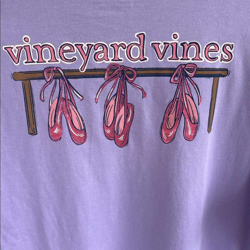NWT Vineyard Vines Ballet Slippers Pocket Tee Lavender Size XL - Picture 3 of 7